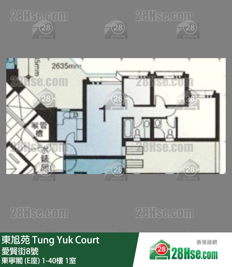 东旭苑 东宁阁 (E庢)1楼 1室 平面图