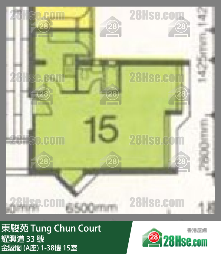 東駿苑 金駿閣 (A座)7樓 15室 平面圖