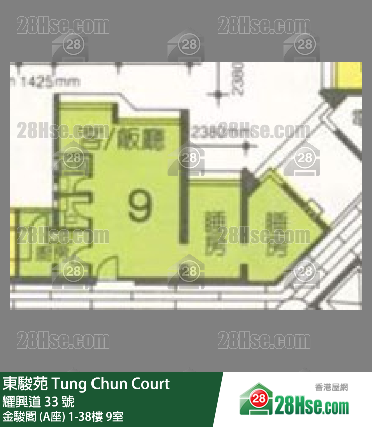 東駿苑 金駿閣 (A座)32樓 9室 平面圖