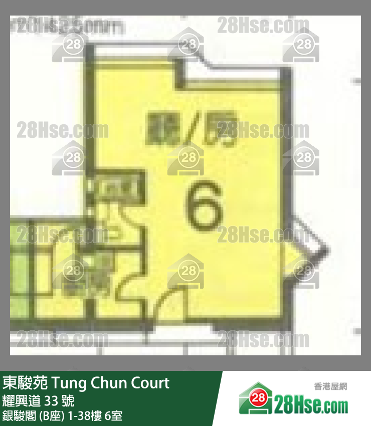 東駿苑 銀駿閣 (B座) 3樓 6室 平面圖