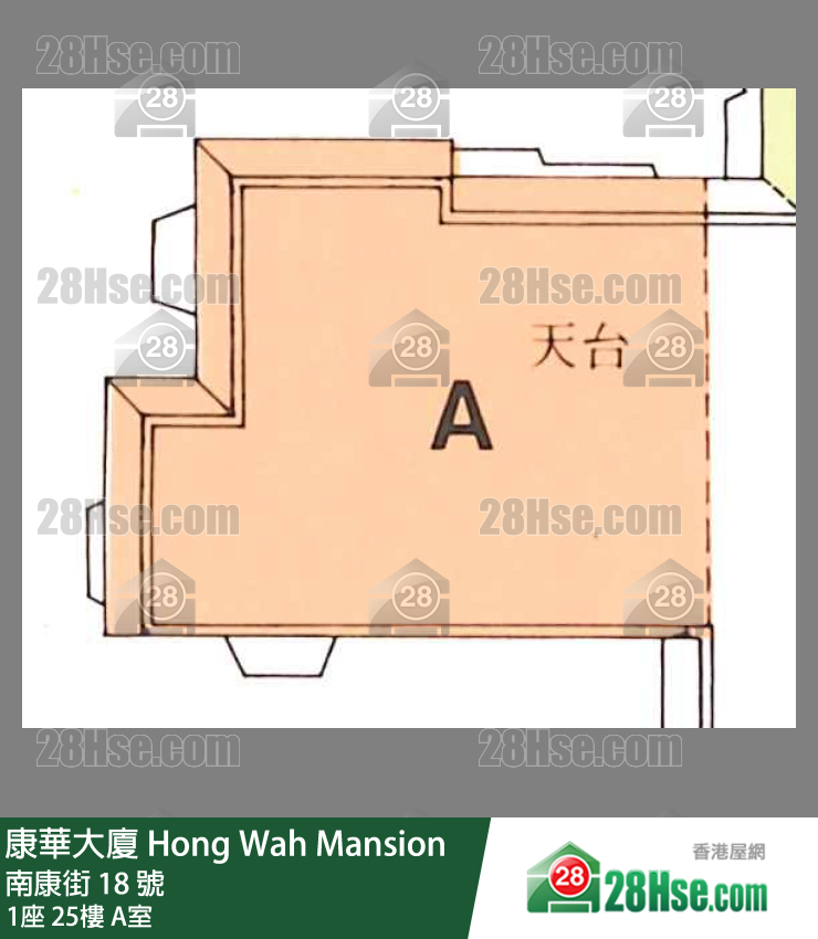 康华大厦 1座25楼 A室 平面图