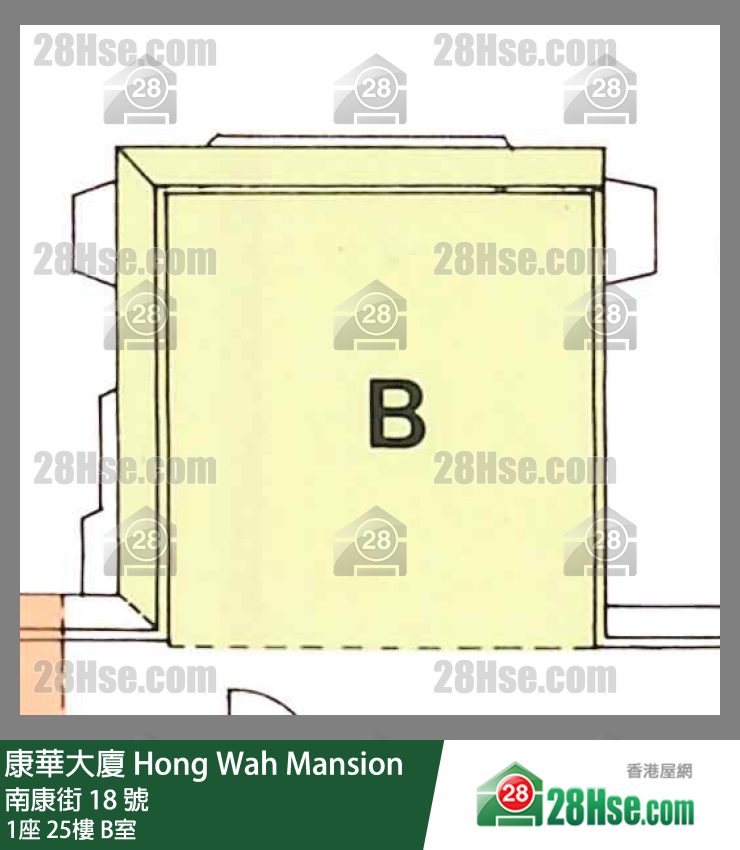 康華大廈 1座25樓 B室 平面圖