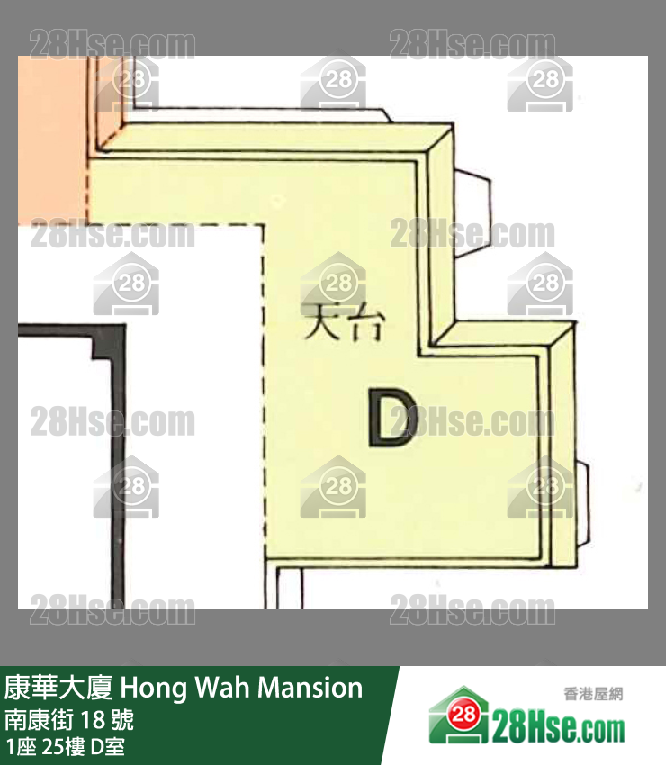 康华大厦 1座25楼 D室 平面图