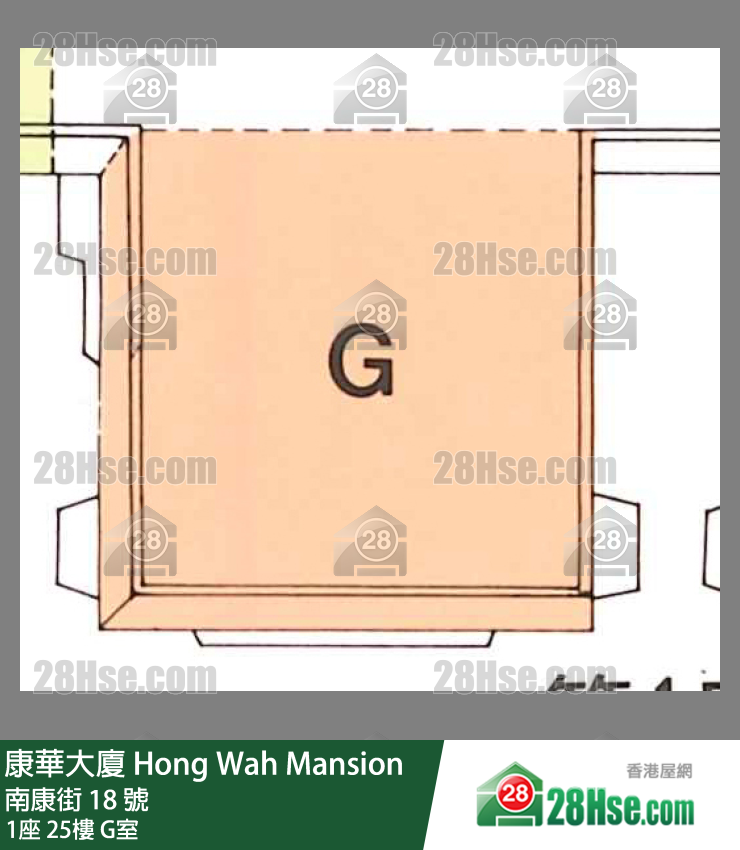 康華大廈 1座25樓 G室 平面圖