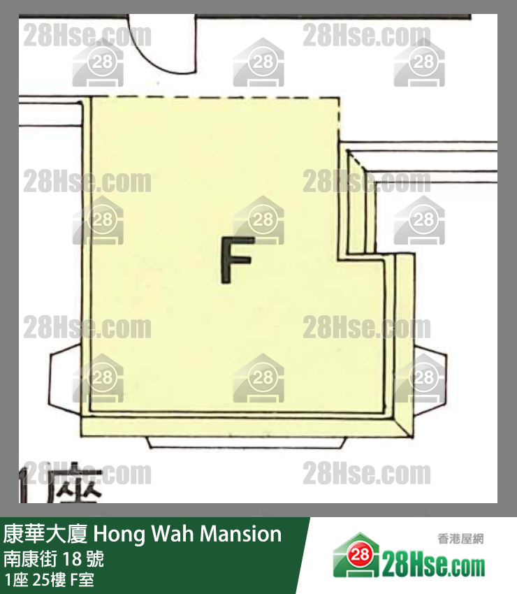 康华大厦 1座25楼 F室 平面图