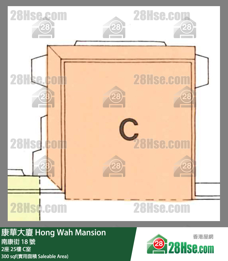 康華大廈 2座25樓 C室 平面圖