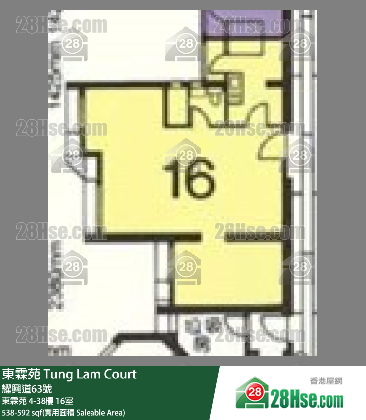 东霖苑 东霖苑21楼 16室 平面图