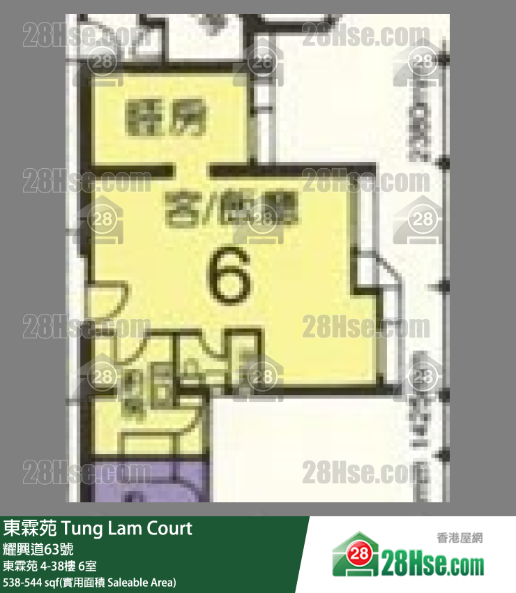 东霖苑 东霖苑18楼 6室 平面图