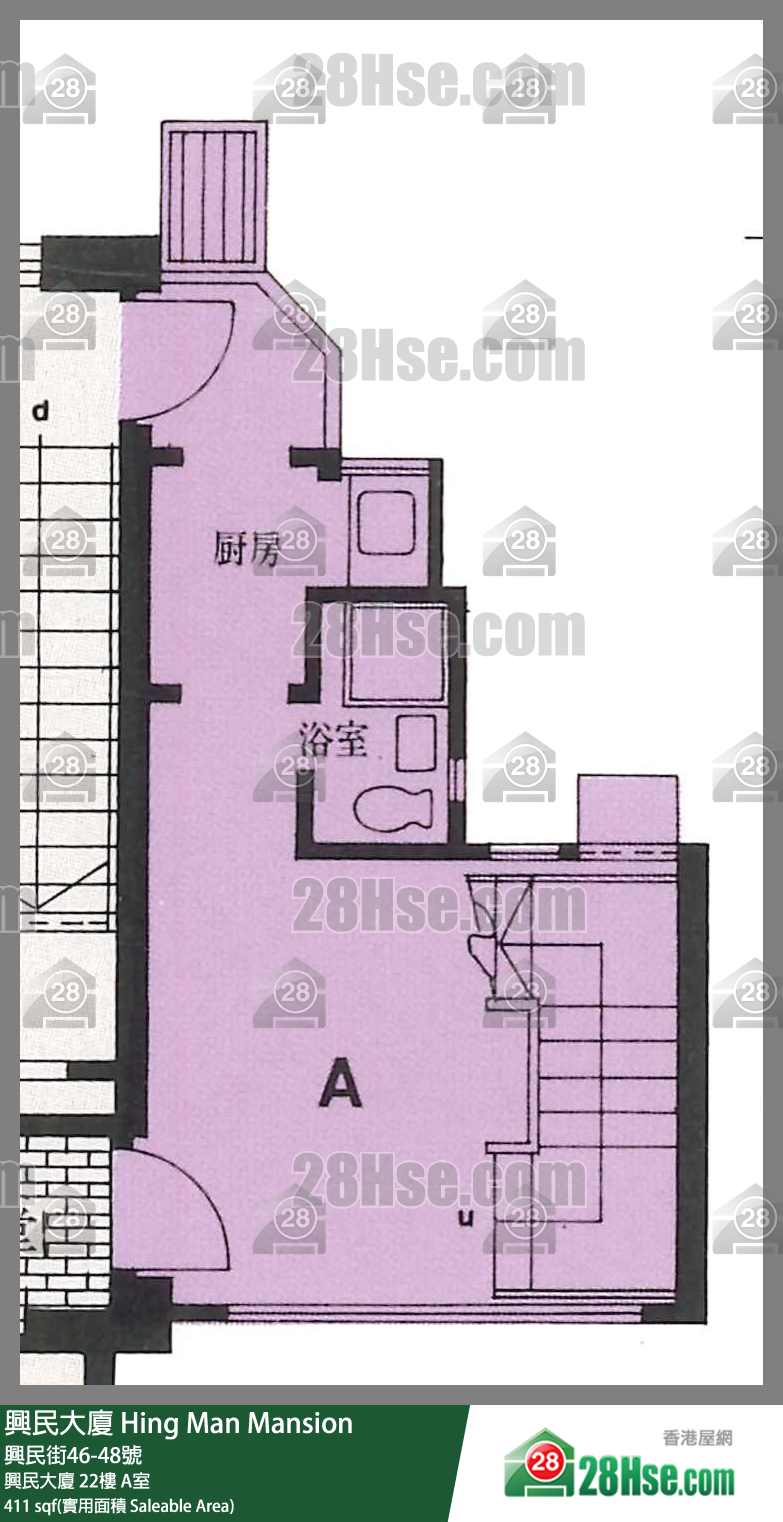 興民大廈 興民大廈 22樓 A室 平面圖