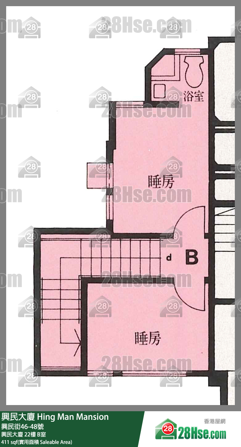 興民大廈 興民大廈 22樓 B室 平面圖