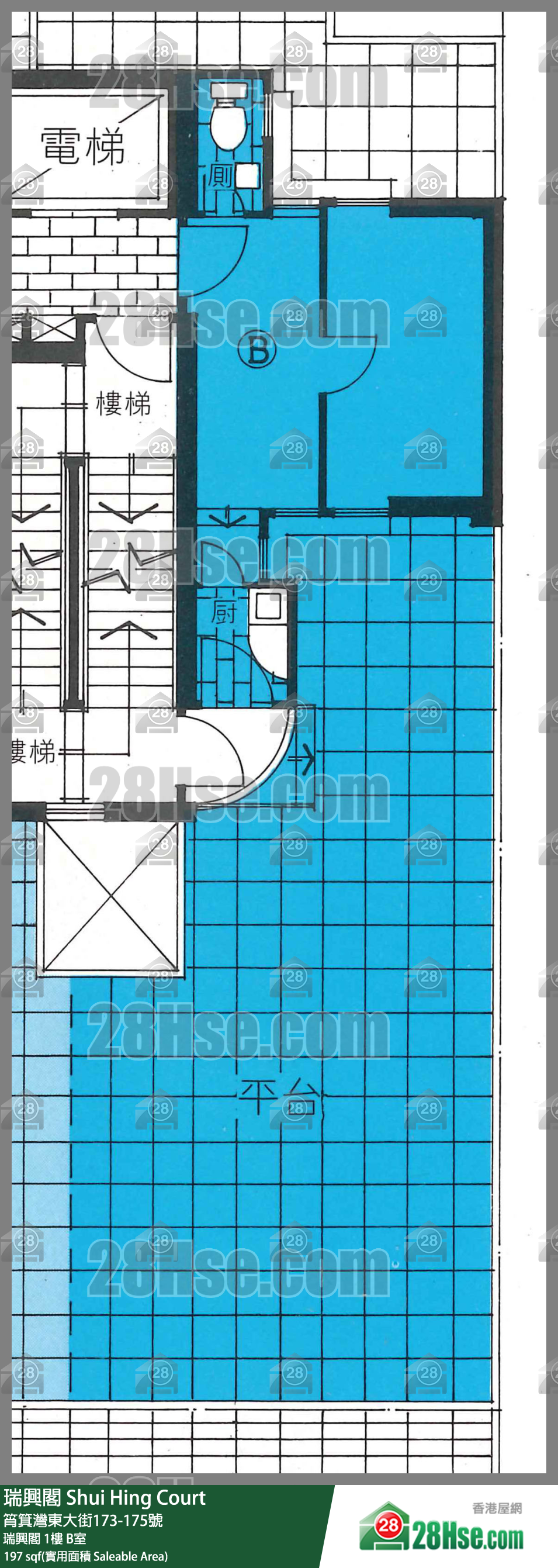 瑞興閣 瑞興閣 1樓 B室 平面圖