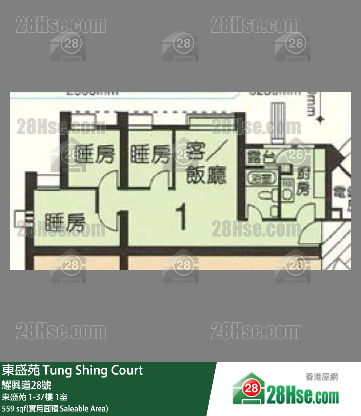 東盛苑 東盛苑 8樓 1室 平面圖