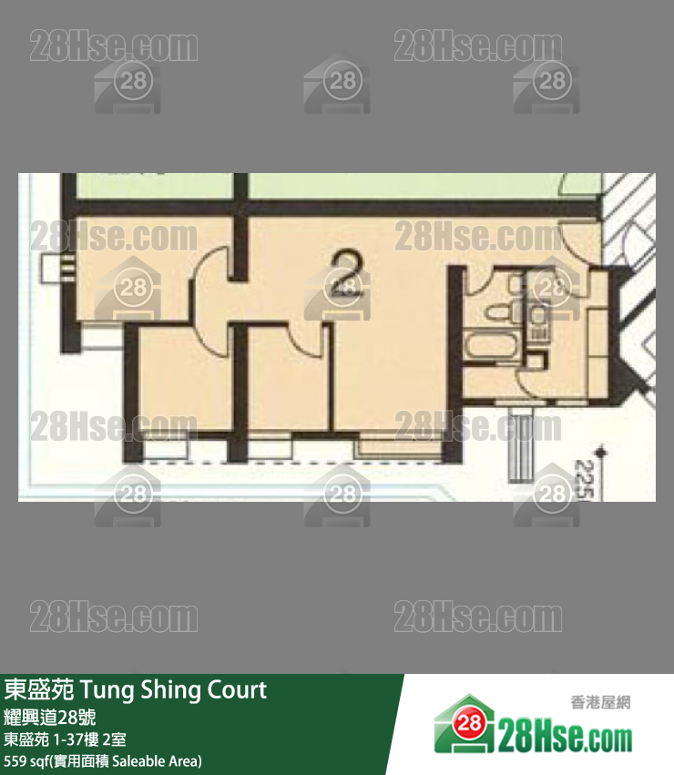 東盛苑 東盛苑30樓 2室 平面圖