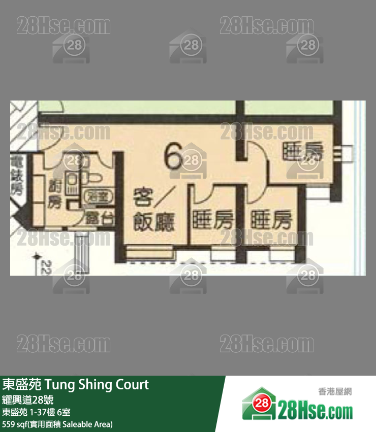 東盛苑 東盛苑 5樓 6室 平面圖