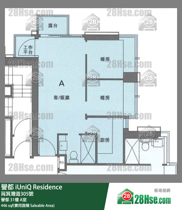 譽都 譽都31樓 A室 平面圖