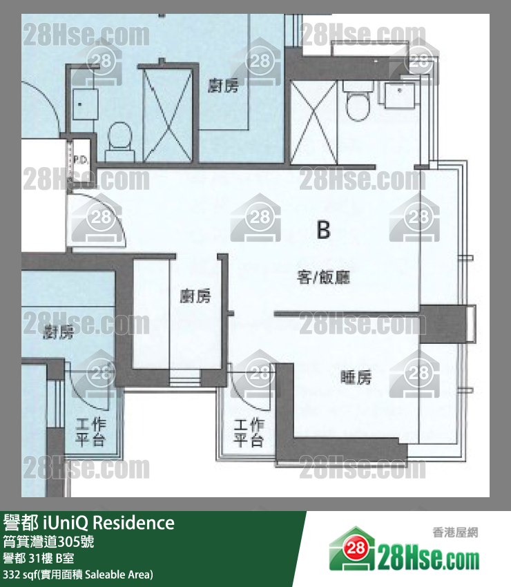 譽都 譽都 31樓 B室 平面圖