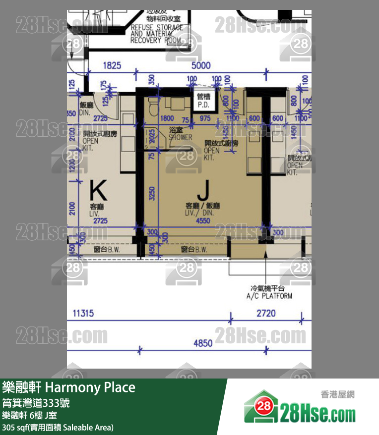 樂融軒 樂融軒6樓 J室 平面圖