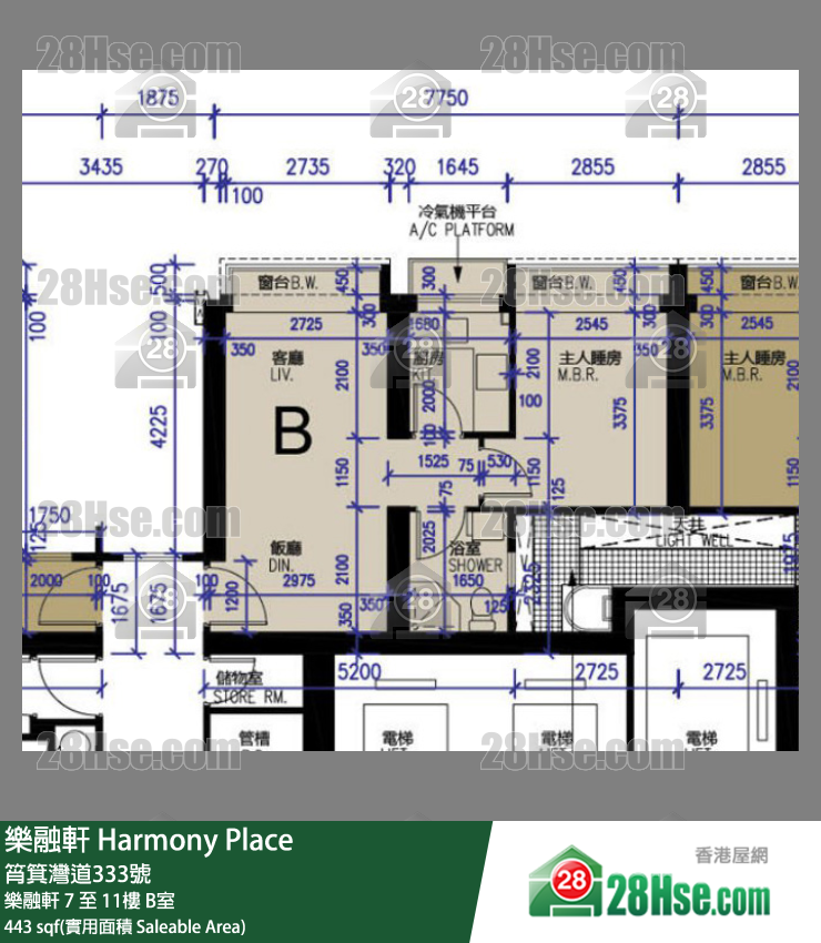樂融軒 樂融軒10樓 B室 平面圖