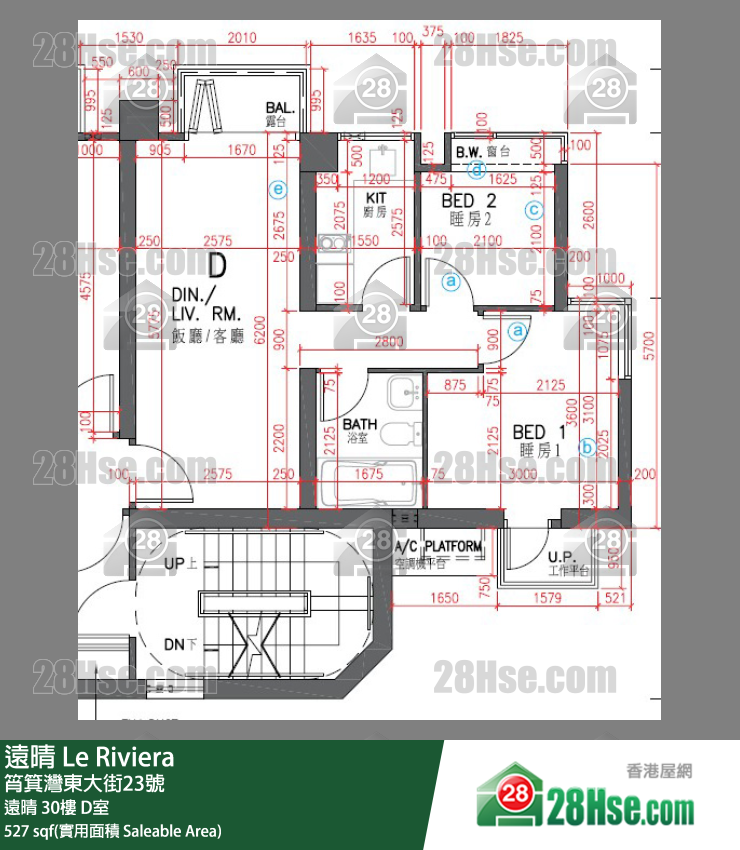 遠晴 遠晴30樓 D室 平面圖