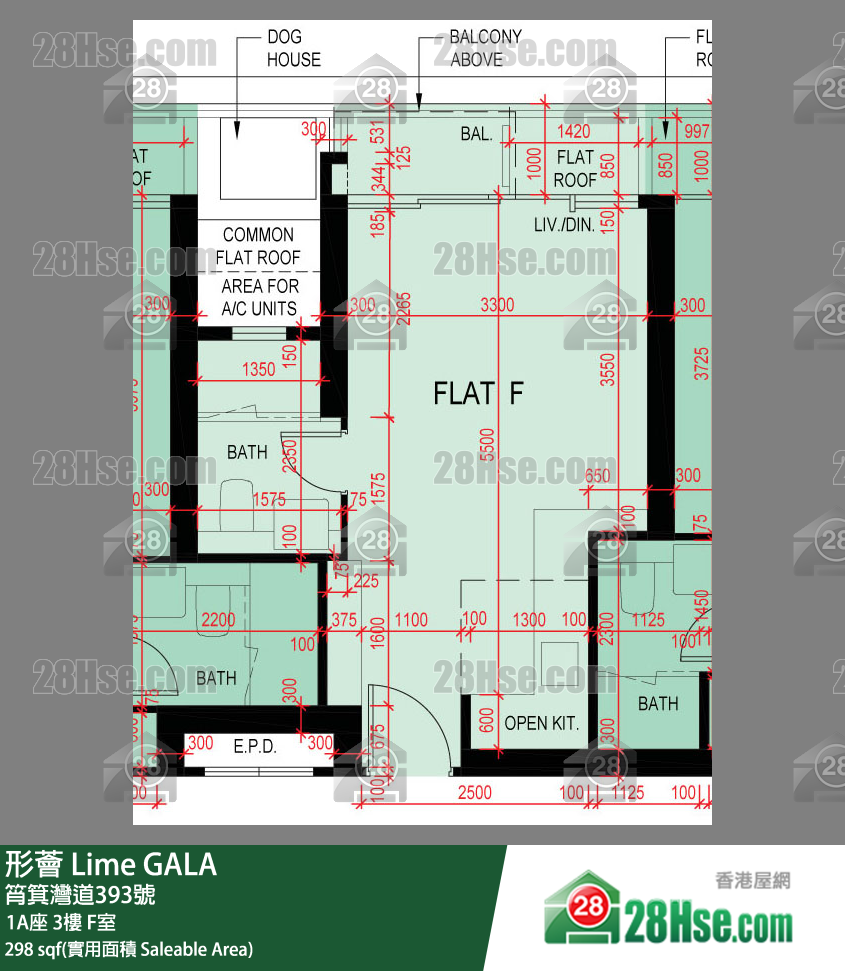 形薈 1A座 3樓 F室 平面圖