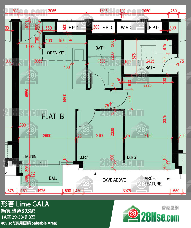 形薈 1A座31樓 B室 平面圖