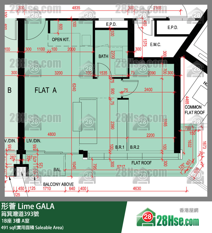 形薈 1B座 3樓 A室 平面圖