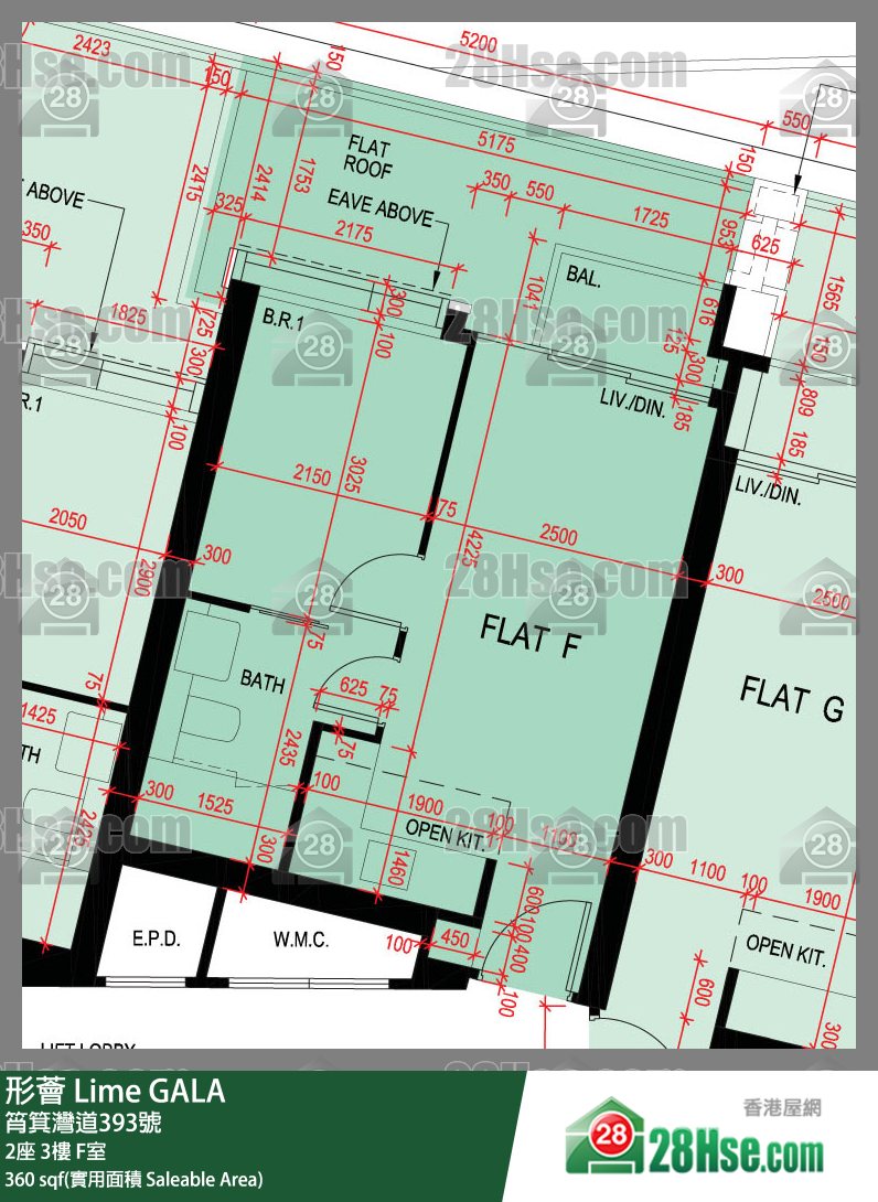 形薈 2座3樓 F室 平面圖