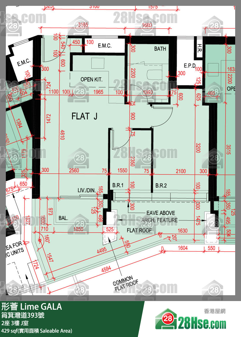 形薈 2座 3樓 J室 平面圖