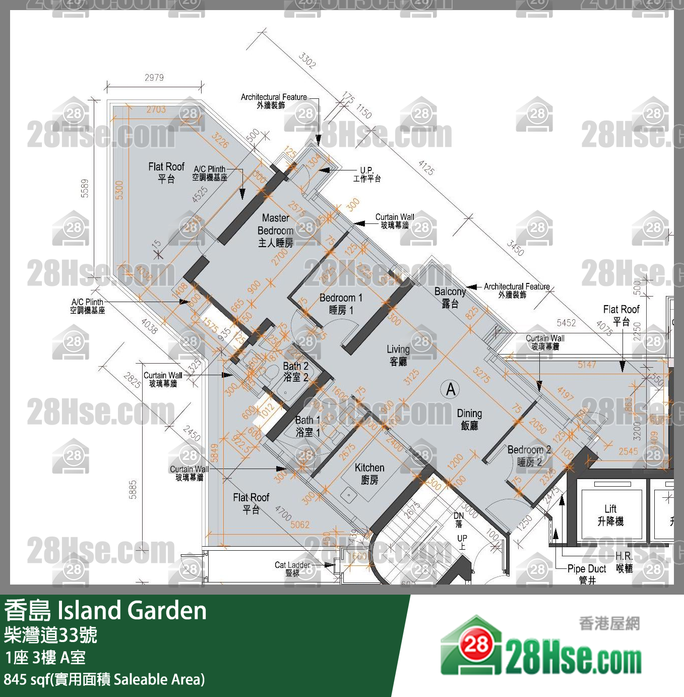 香島 1座3樓 A室 平面圖