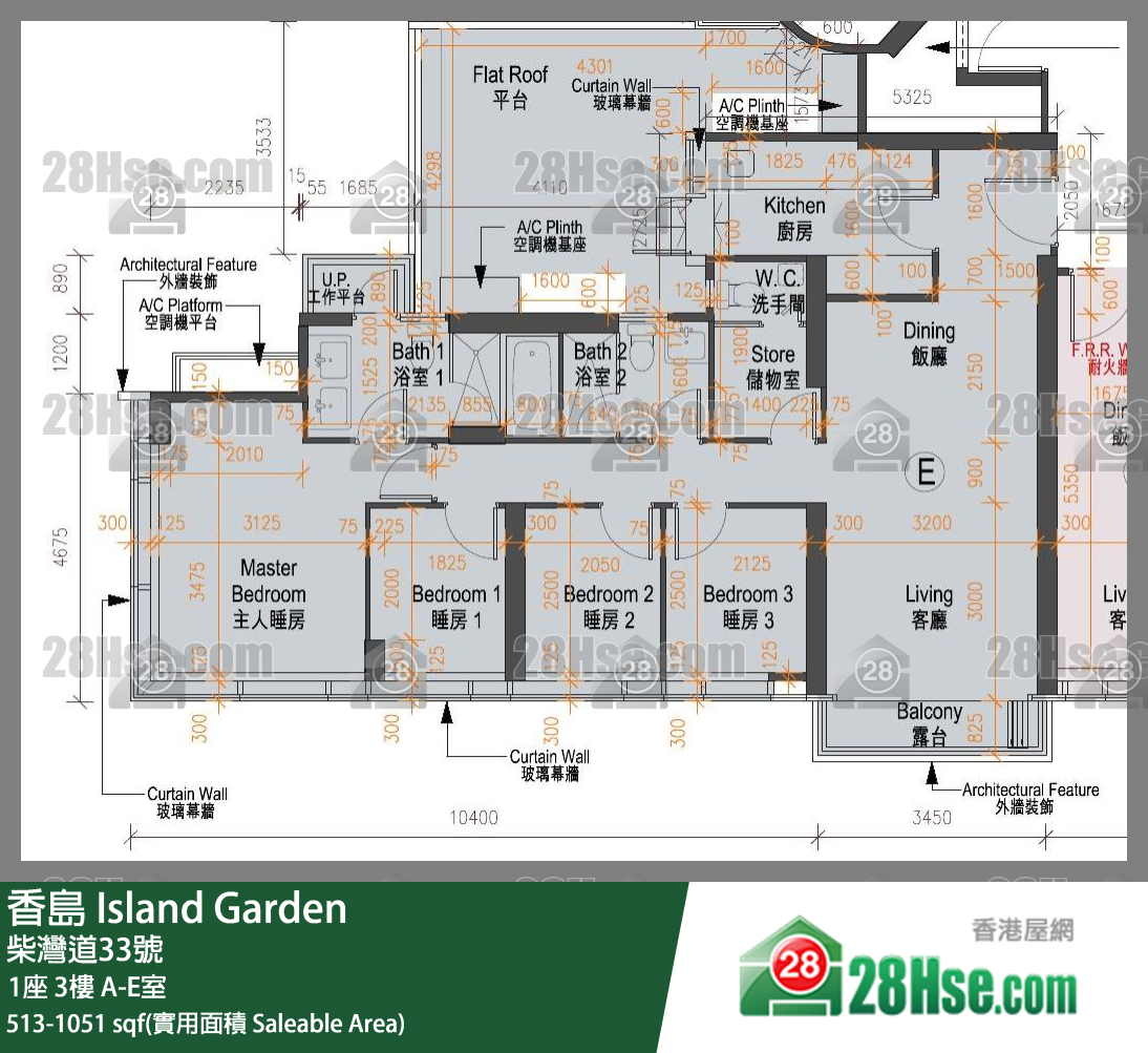 香島 1座3樓 C室 平面圖