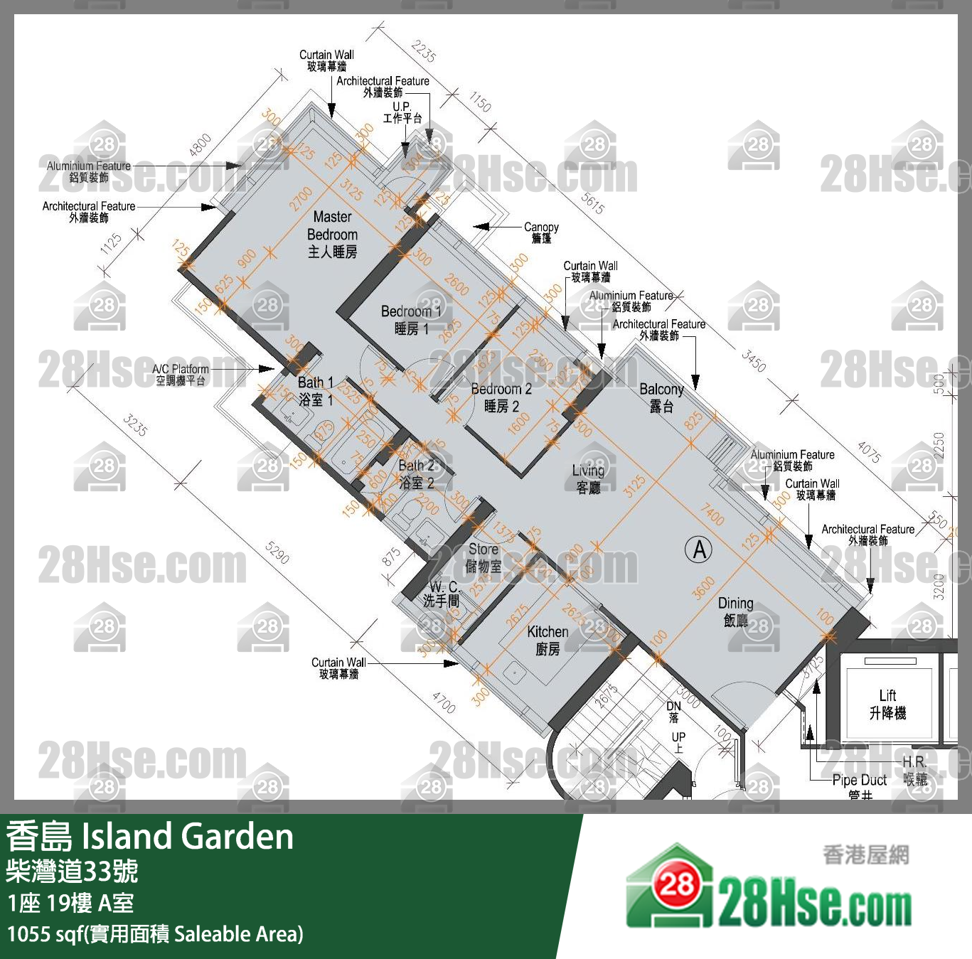 香島 1座19樓 A室 平面圖