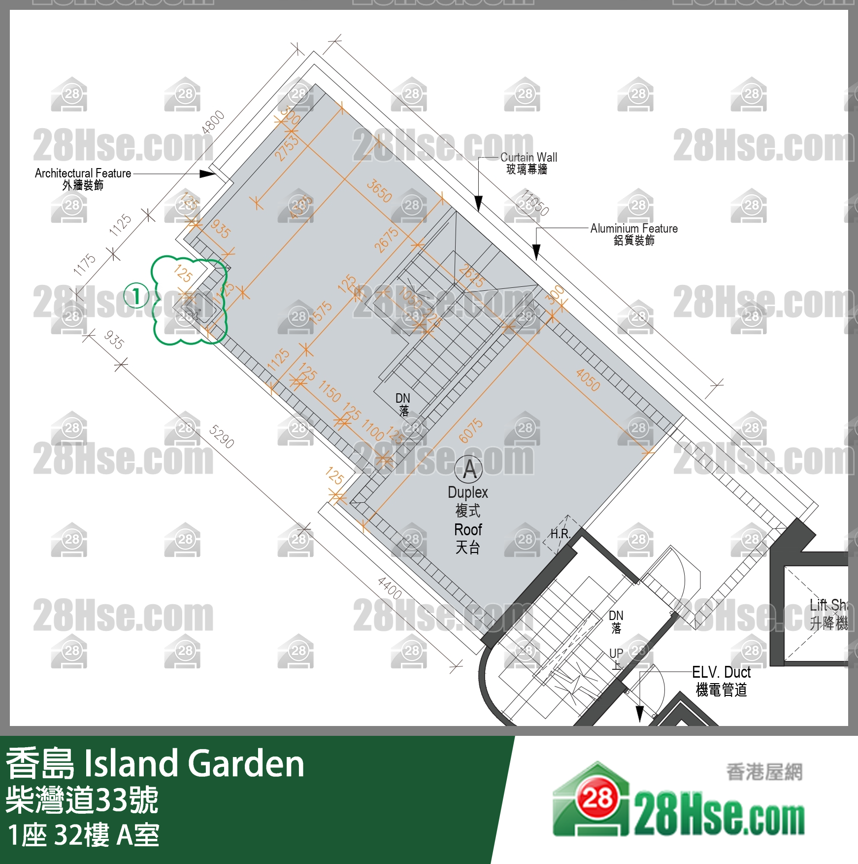 香島 1座32樓 A室 平面圖