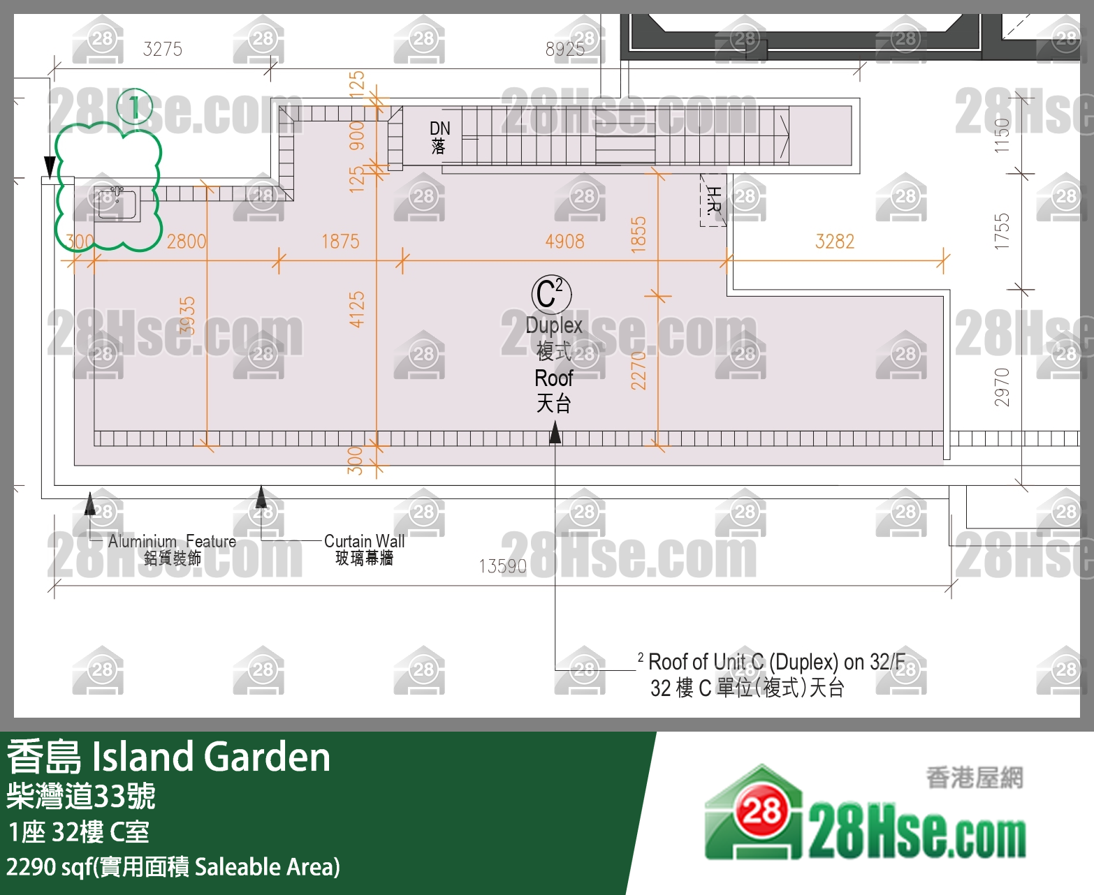 香島 1座 32樓 C室 平面圖
