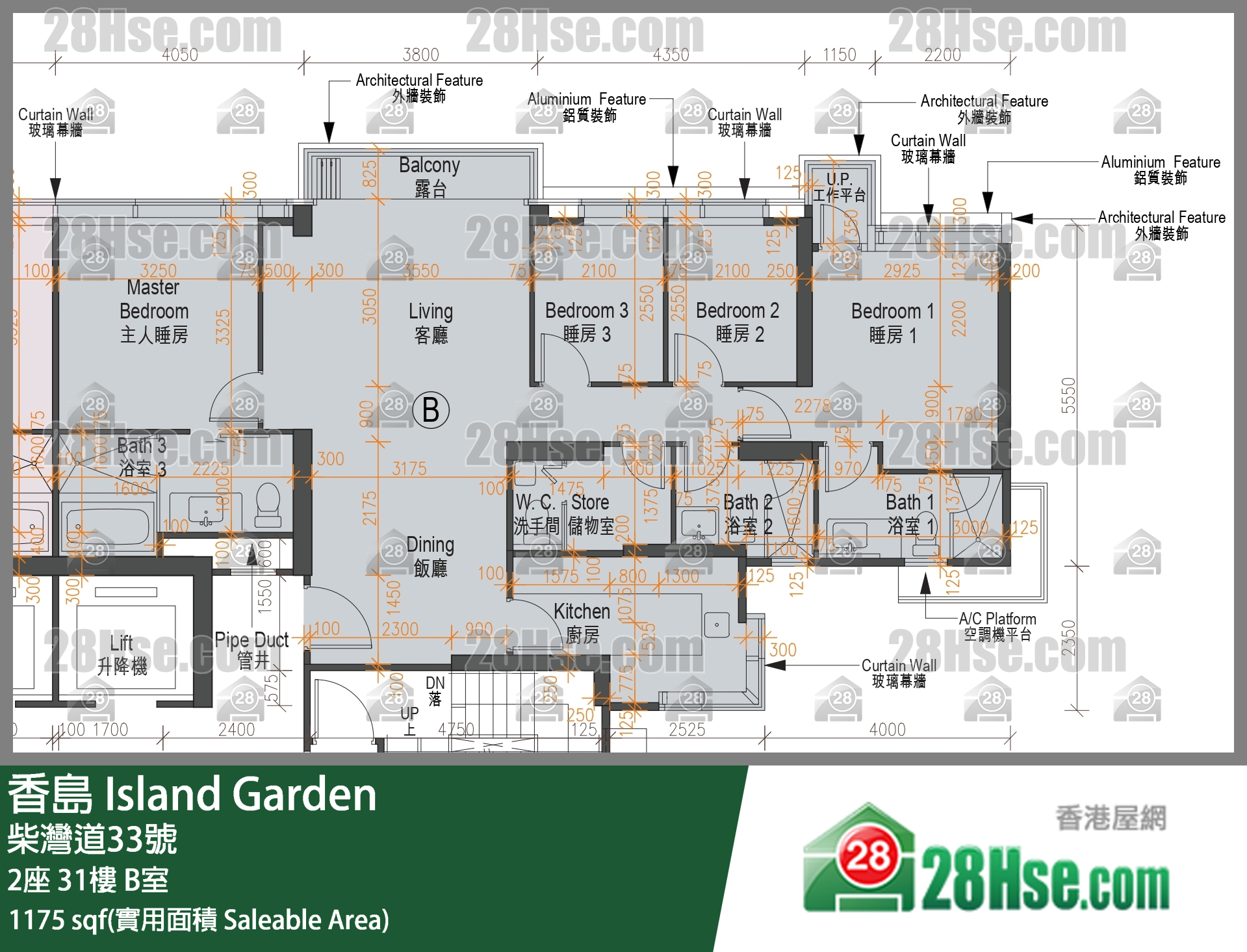 香島 2座 31樓 B室 平面圖