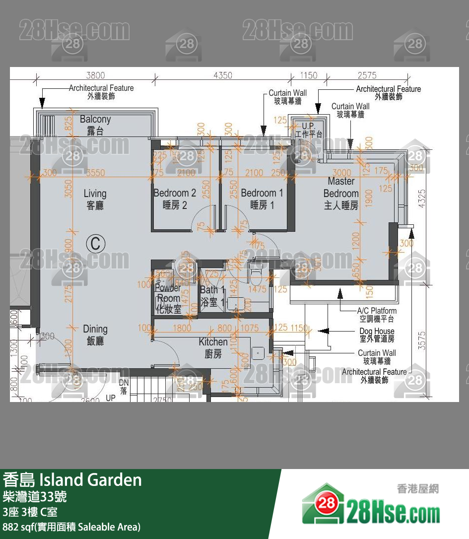 香島 3座3樓 C室 平面圖