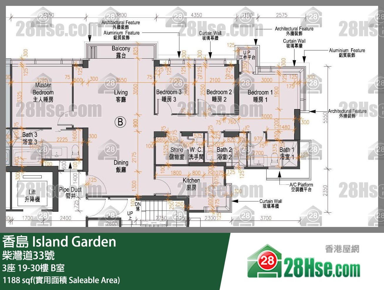 Island Garden Unit FloorPlan (Provided by 28Hse)