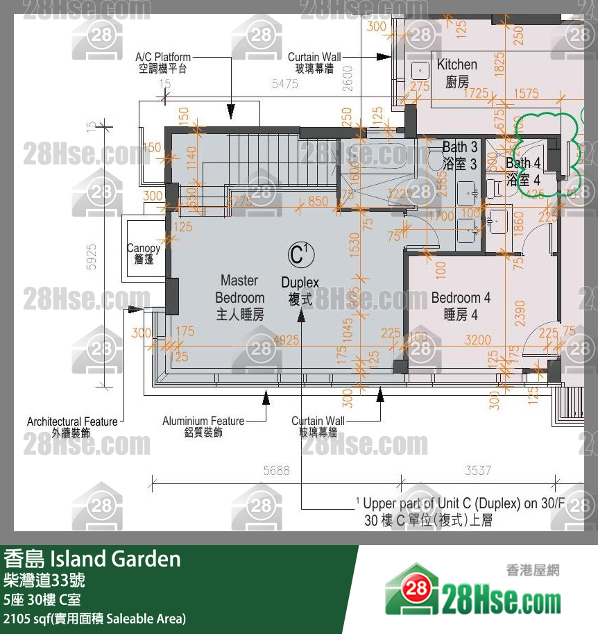 香島 5座 30樓 C室 平面圖