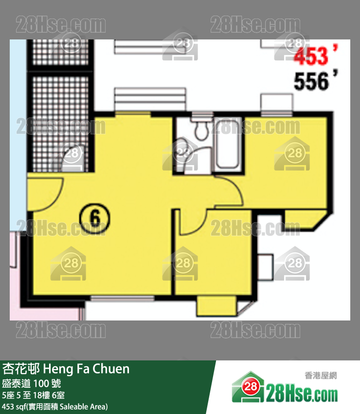杏花邨 单位平面图(由 28Hse 提供)