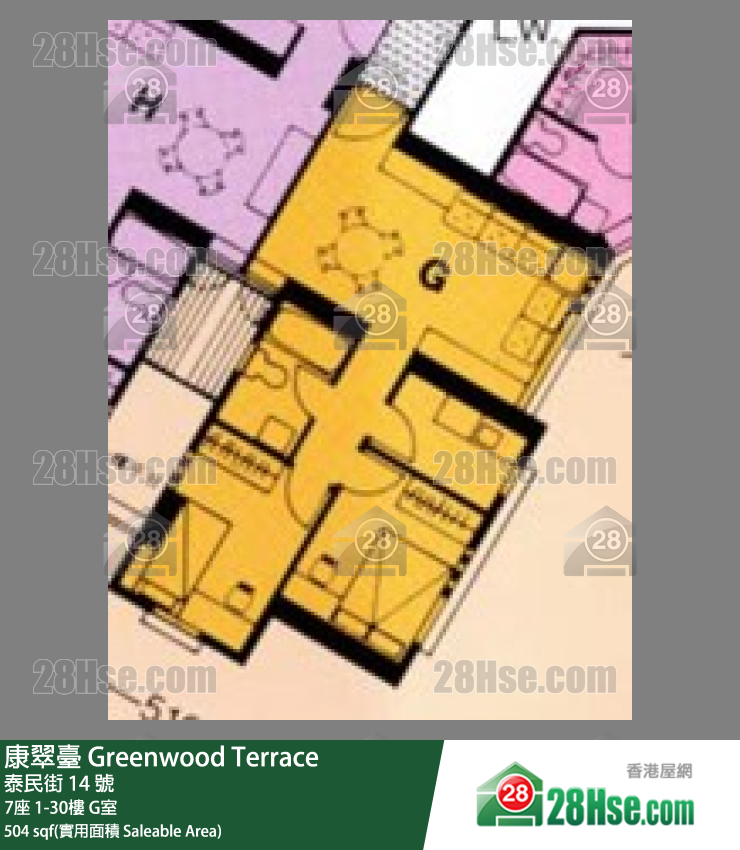 康翠台 7座2楼 G室 平面图