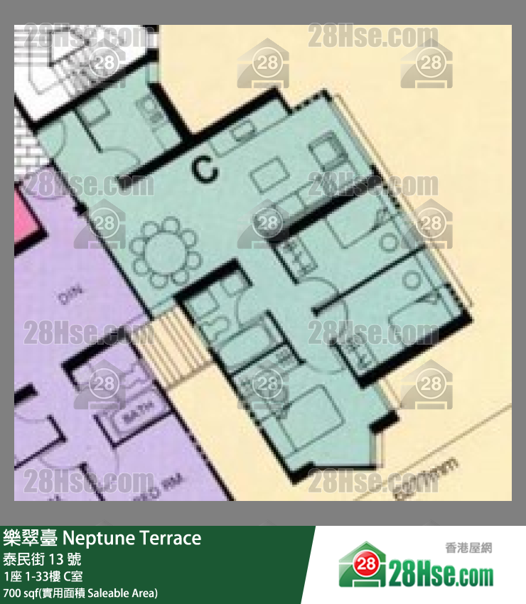 樂翠臺 1座1樓 C室 平面圖