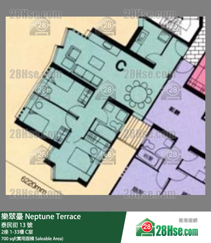 乐翠台 2座5楼 C室 平面图