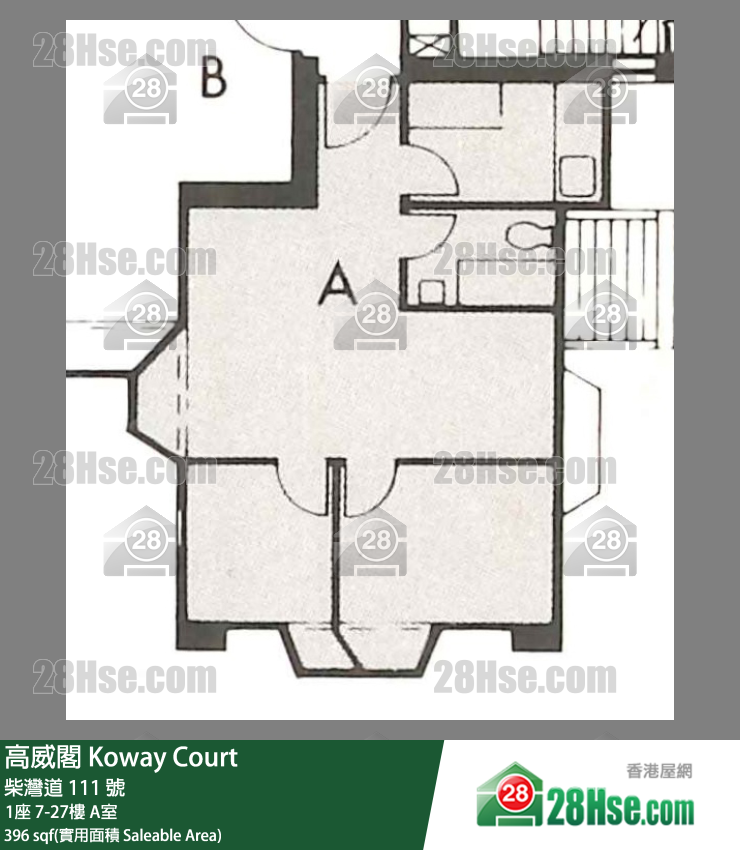 高威閣 1座22樓 A室 平面圖