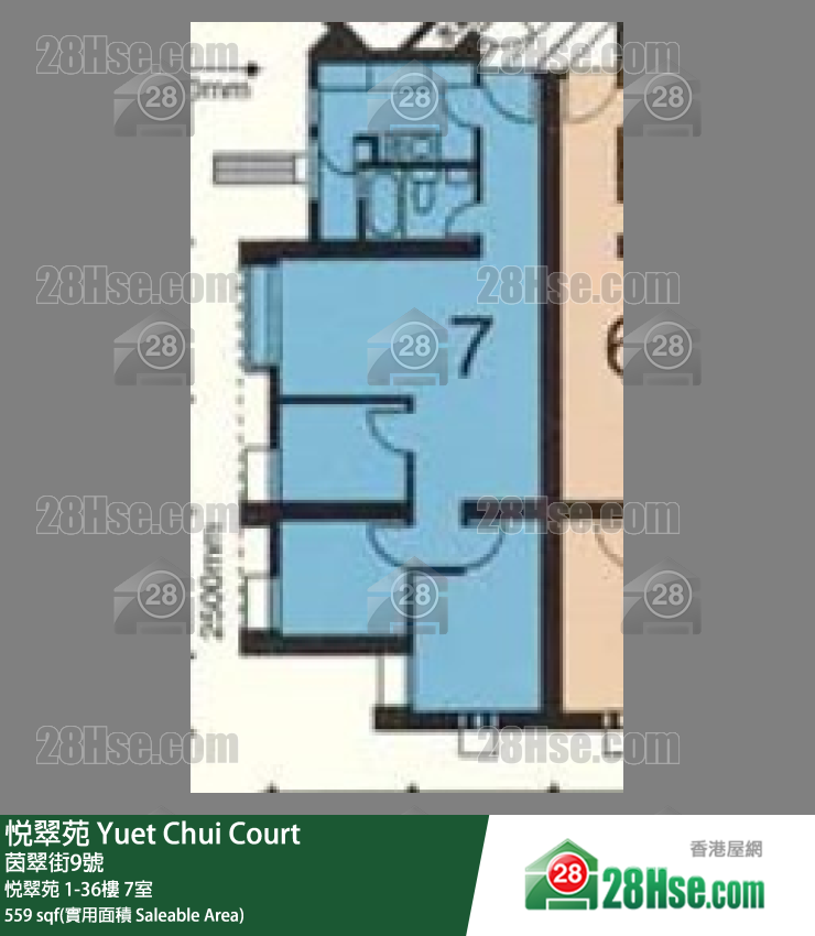 悅翠苑 悅翠苑31樓 7室 平面圖