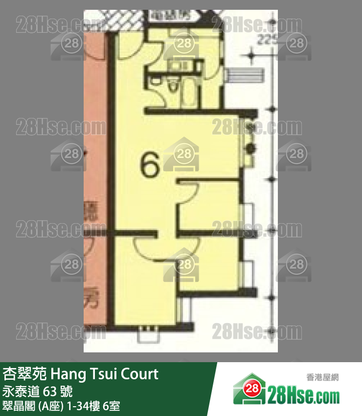 杏翠苑 翠晶閣 (A座)3樓 6室 平面圖