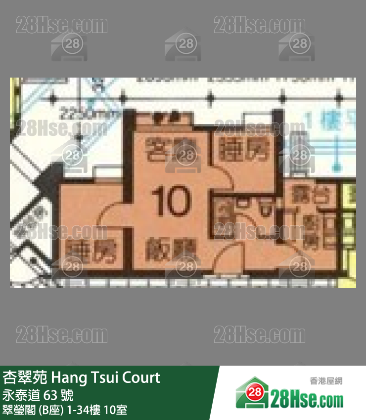 杏翠苑 单位平面图(由 28Hse 提供)