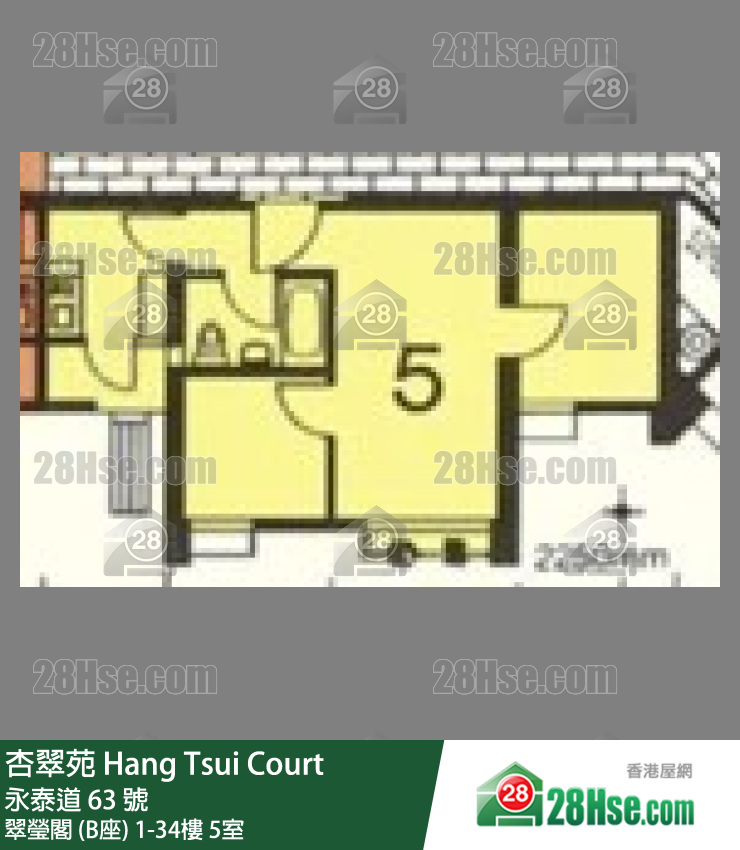 杏翠苑 翠瑩閣 (B座)29樓 5室 平面圖