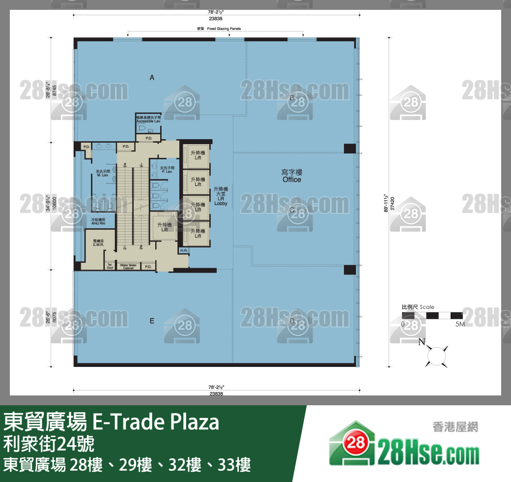 E-trade Plaza 28/f、29/f、32/f、33f FloorPlan