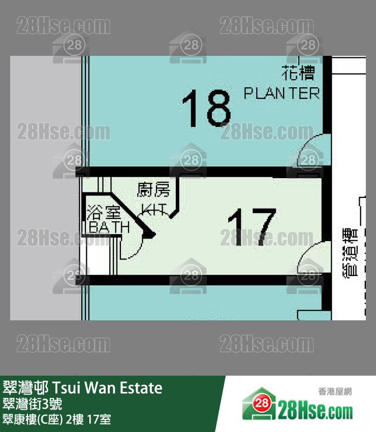 翠灣邨 翠康樓(C座) 2樓 17室 平面圖
