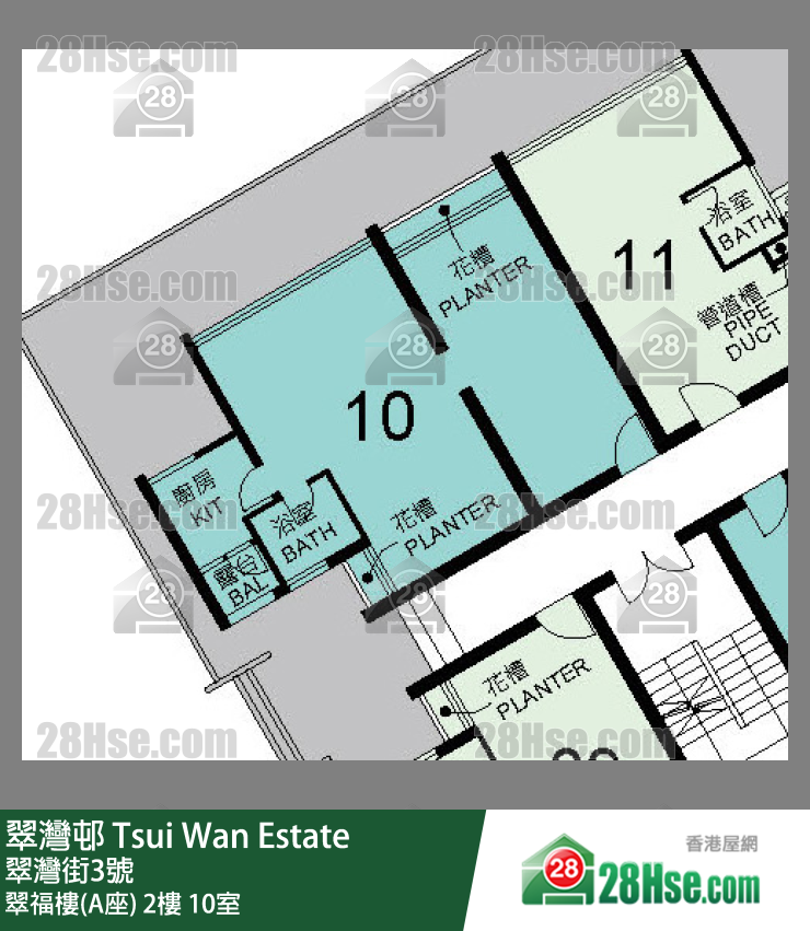 翠灣邨 翠福樓(A座)2樓 10室 平面圖