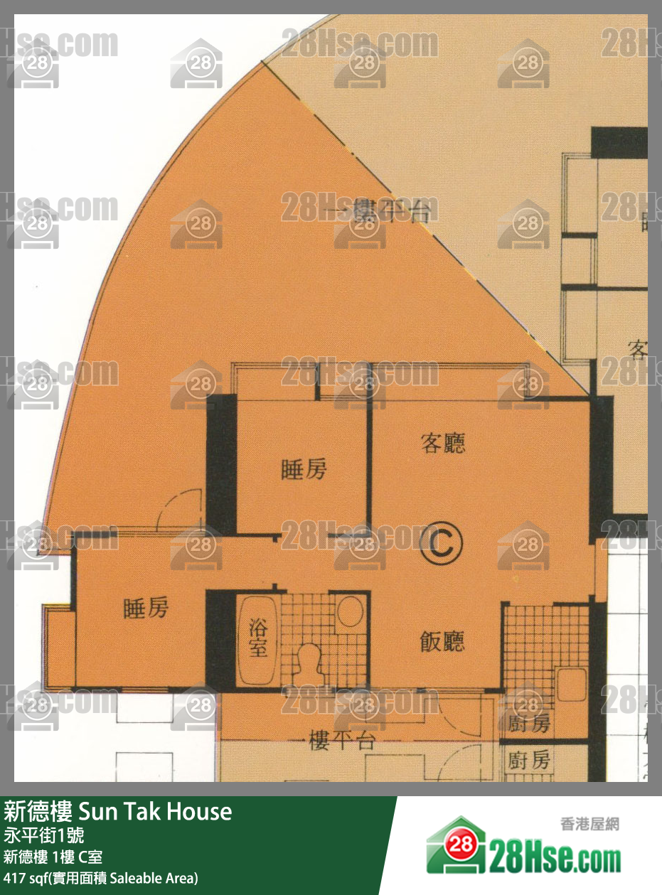新德楼 新德楼1楼 C室 平面图